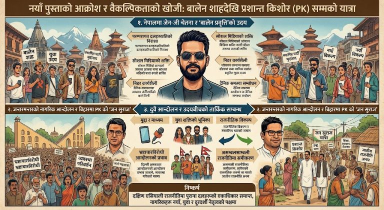 नयाँ पुस्ताको आक्रोश र वैकल्पिकताको खोजी: बालेन शाहदेखि प्रशान्त किशोर (PK) सम्मको यात्रा